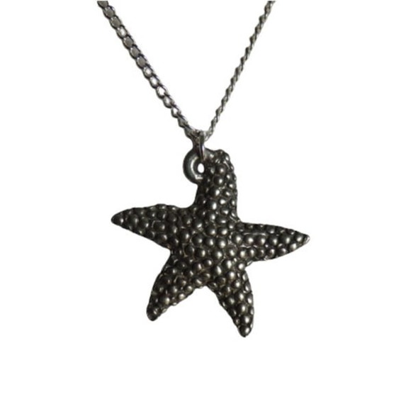 Medium Starfish Necklace A Fine Pewter Pendant 2036 - Picture 1 of 4